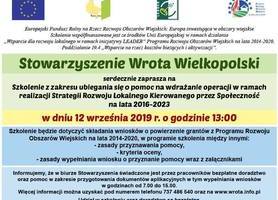 Szkolenie dla ubiegających sie o grant