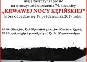 Zapraszamy na obchody "Krwawej Nocy Kępińskiej"