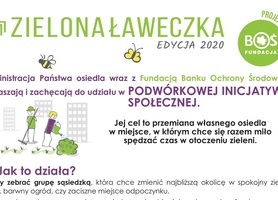 Dołącz do inicjatywy społecznej pn. „Zielona Ławeczka”