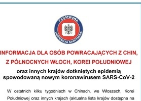 Informacja Powiatowej Stacji Sanitarno-Epidemiologicznej w Kępnie 
