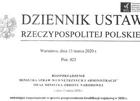 Kwalifikacja wojskowa wstrzymana na terenie województwa wielkopolskiego