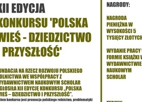 Konkurs "Polska wieś – dziedzictwo i przyszłość".
