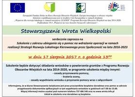 LGD zaprasza na szkolenie