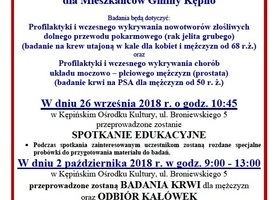 Bezpłatne badania dla mieszkańców 
