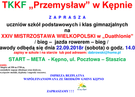 XXIV Mistrzostwa Województwa Wielkopolskiego w „DUATHLONIE”