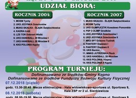 XIII Mikołajkowy Ogólnopolski Turniej Piłki Ręcznej Dziewcząt  