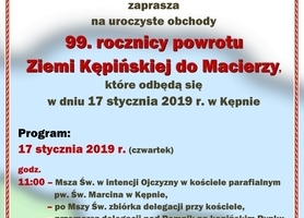 99. rocznica powrotu Kępna do Macierzy