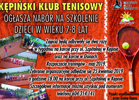 Nabór dzieci na szkolenie w tenisie ziemnym