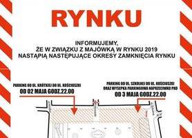 Uwaga!  zmiana organizacji ruchu w związku z  MAJÓWKĄ