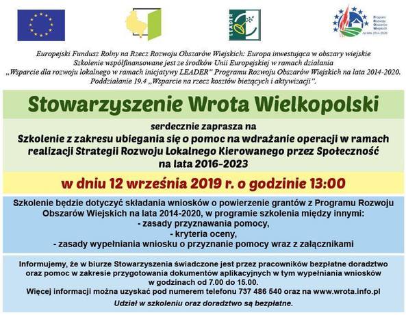 Szkolenie dla ubiegających sie o grant