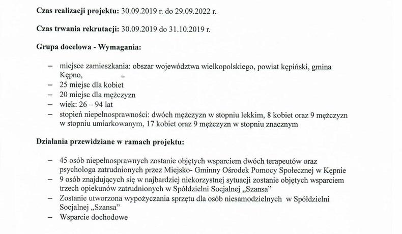 Trwa nabór uczestników do projektu „Zależy nam właśnie na Was"
