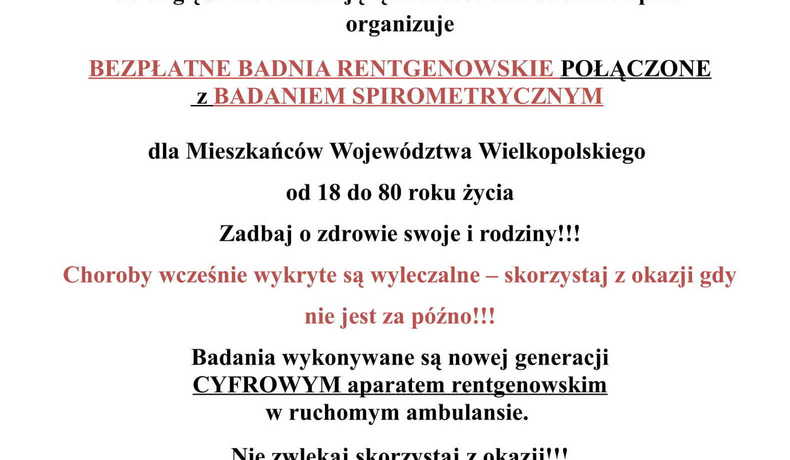 UWAGA trwają badania spirometryczne i RTG