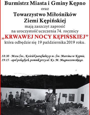 Zapraszamy na obchody "Krwawej Nocy Kępińskiej"