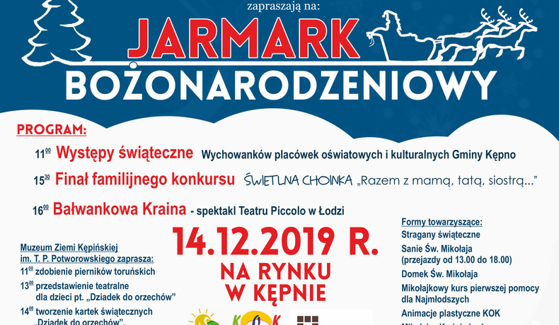 Zapraszamy na Jarmark Bożonarodzeniowy 2019