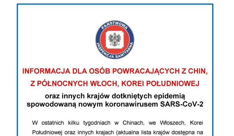 Informacja Powiatowej Stacji Sanitarno-Epidemiologicznej w Kępnie 
