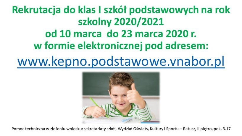 Instrukcja wypełnienia wniosku w naborze do szkół podstawowych 