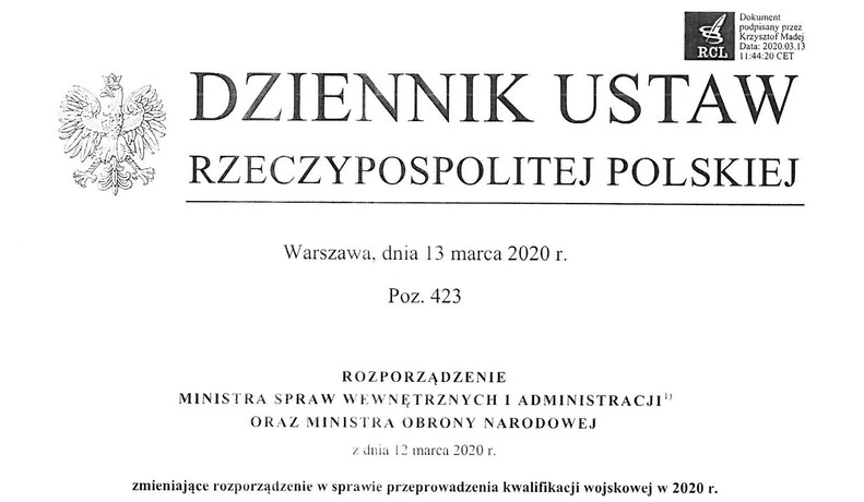 Kwalifikacja wojskowa wstrzymana na terenie województwa wielkopolskiego