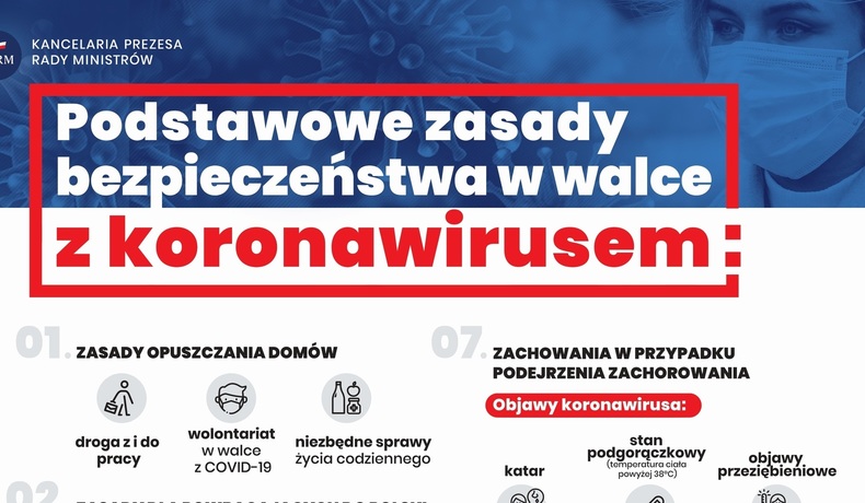 Zasady bezpieczeństwa w walce z koronawirusem 