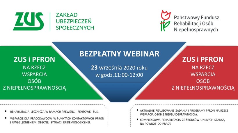 ZUS i PFRON na rzecz wsparcia osób z niepełnosprawnością