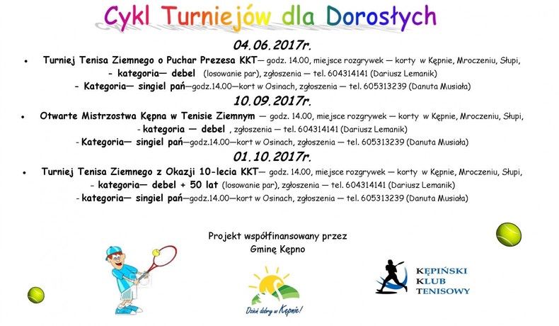 Cykle turniejów dla dzieci i dorosłych
