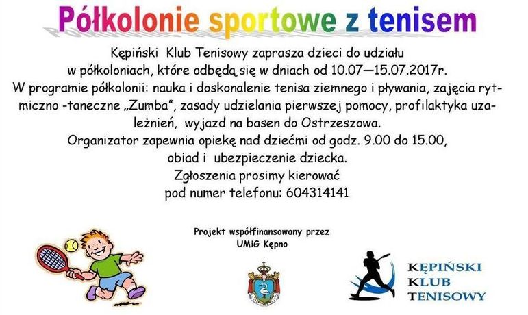 Półkolonie sportowe z tenisem