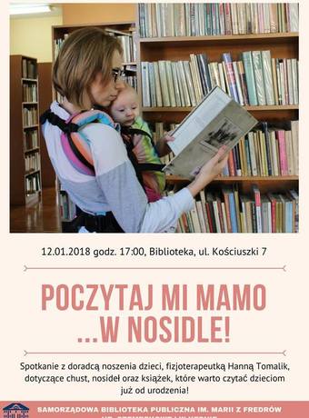 Poczytaj mi mamo, poczytaj mi tato w nosidle