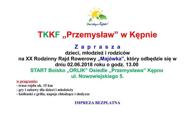 XX Rodzinny Rajd Rowerowy „Majówka”