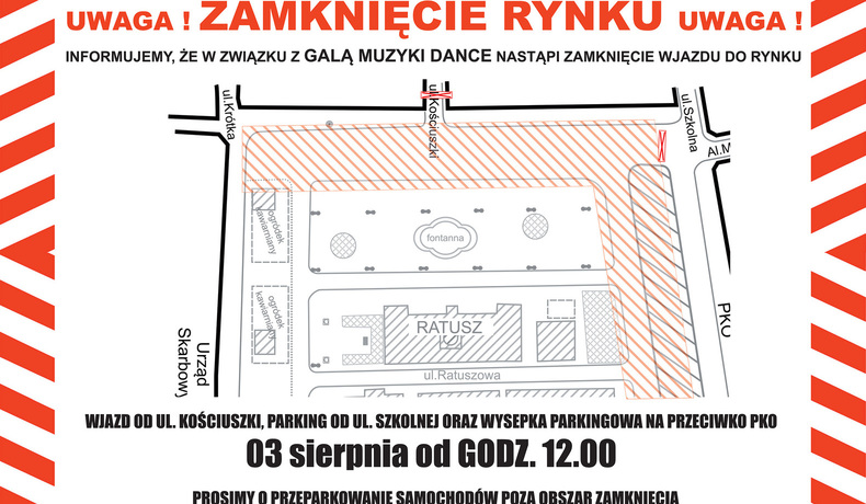 Uwaga! zamknięcie rynku