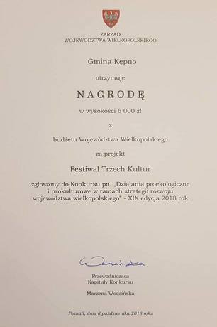  Festiwal Trzech Kultur nagrodzony