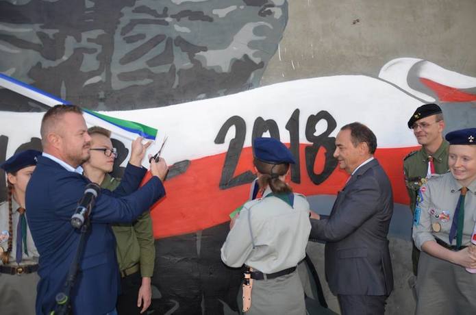 Mural na 100-lecie Niepodległej 