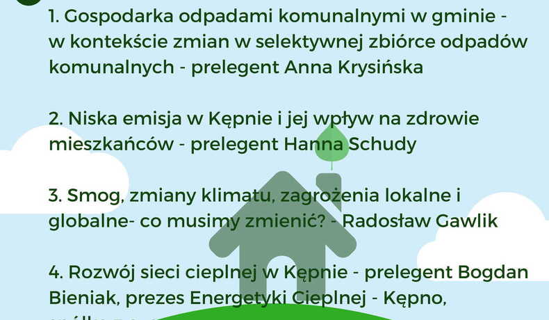 Zapraszamy na konferencje pn. "Stop smog - Kępno wolne od smogu"