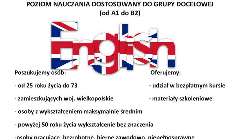 Bezpłatne kursy językowe dla mieszkańców Wielkopolski