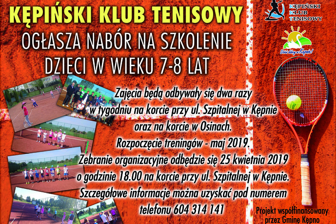 Nabór dzieci na szkolenie w tenisie ziemnym