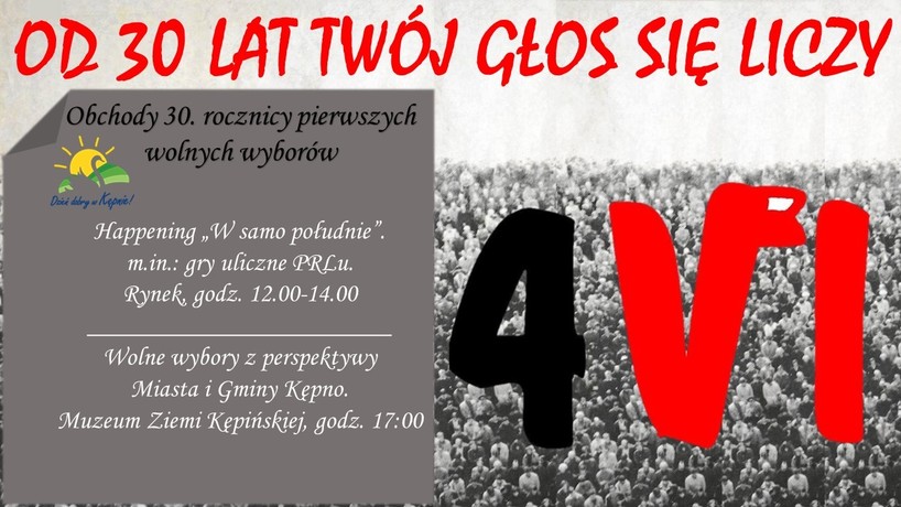 Zapraszamy na obchody 30. rocznicy wyborów 4 czerwca