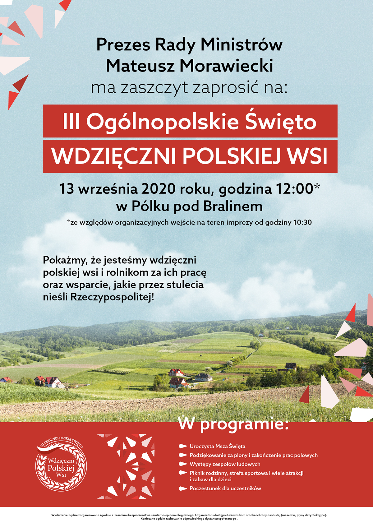 Plakat o&nbsp;uroczystości odpustowej 