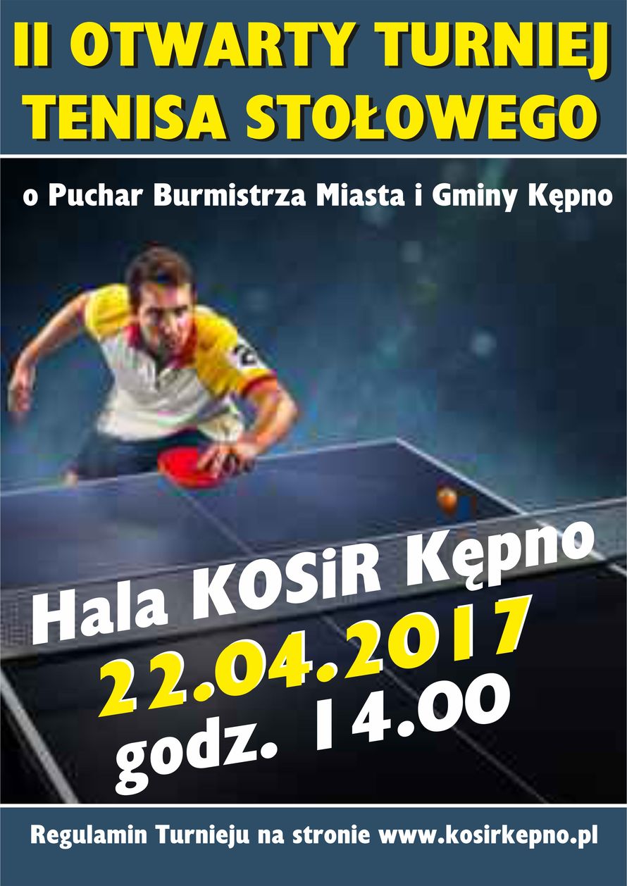 Plakat tenis stołowy 2017