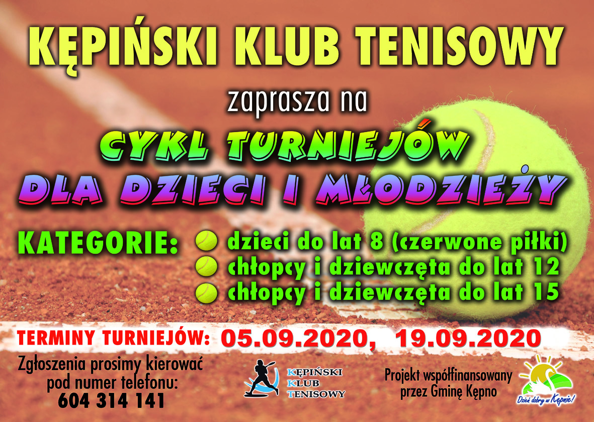 plakat naboru na&nbsp;zajęcia tenisowe
